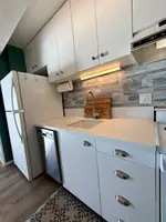 The full kitchen at unit 711, Maui Sands Seaside